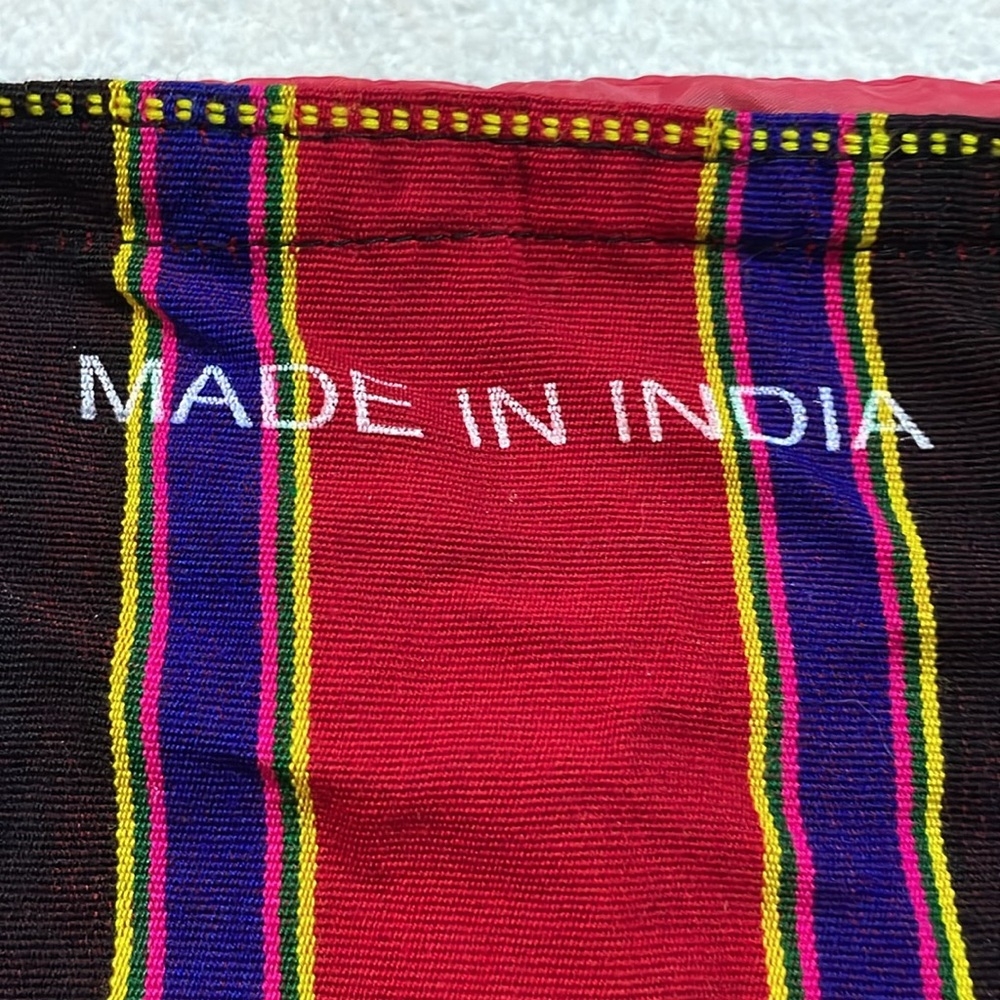 India Red and Black Striped Women's Shoulder Bag - Picture 3 of 11